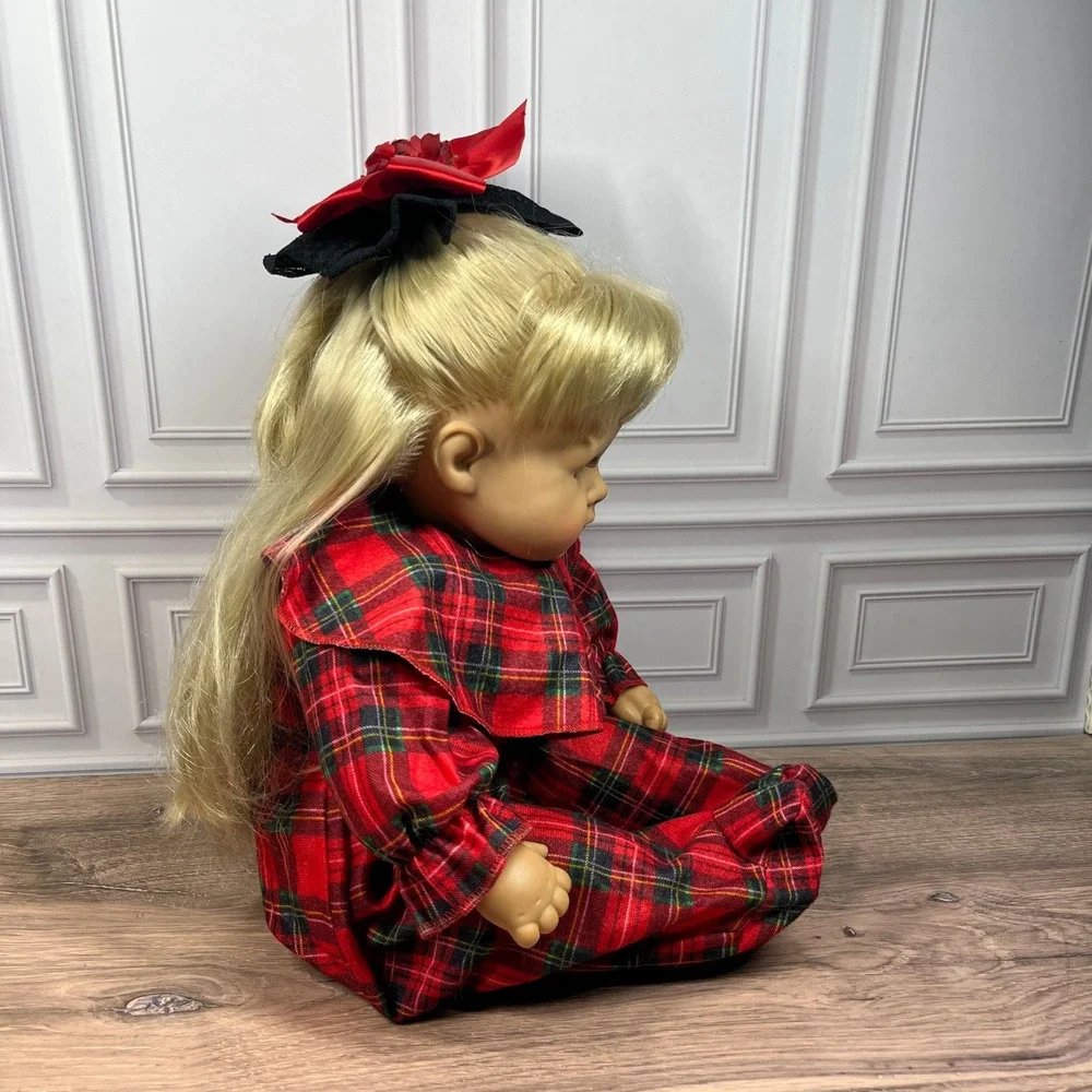 Vintage 1980s Collectible Doll Sleepy Eyes 20 Inch West Germany Blond Blue Eyes
